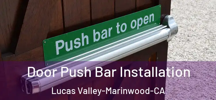  Door Push Bar Installation Lucas Valley-Marinwood-CA